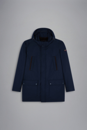 Paul & Shark Save the Sea Typhoon Twill and Fur Lining Parka - Navy