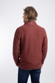 Weird Fish Transom Full Zip Eco Macaroni - Pinot Red