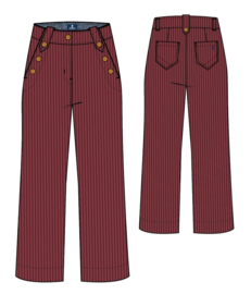 Mousqueton Guera corduroy broek - Brique