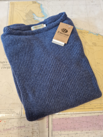 Emerald JURMO wool sweater round neck - Medium Indigo