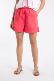 Weird Fish Jardin Cotton Twill Shorts - Flamingo