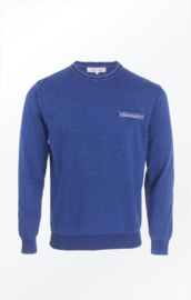 Piece of Blue Round-Neck Pullover - Dark Indigo Blue