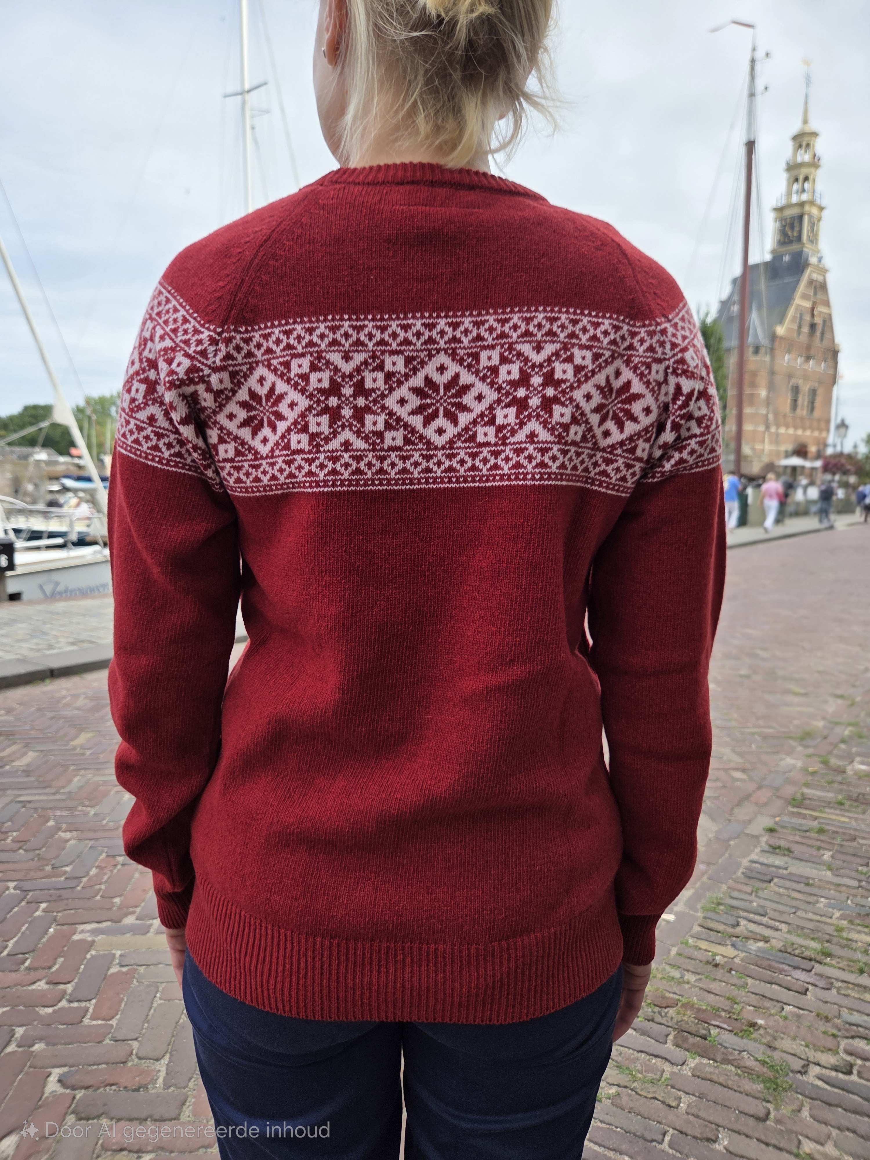 Emerald HARSO Trui met Noors motief - Red