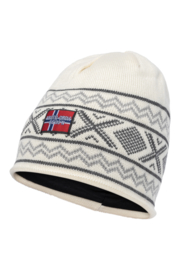 Arctic Circle Magne hat muts 100 % Merino Wool - White