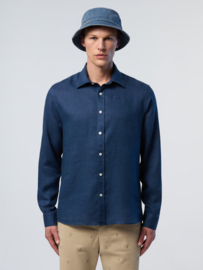 North Sails Shirt LS Regular Spread Collar - Dark Denim