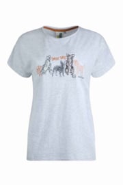 Weird Fish Doggie Day Organic Graphic T-Shirt - Grey Marl