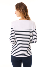 Mousqueton Marinella S gestreept Shirt - Sardines Blanc/Marine
