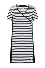 Mousqueton - TELENN - Breton Stripe Dress - White/Marine