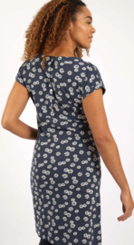 Weird Fish - Organic Printed Jersey Dress- Tallahassee - Navy Blue - SS21