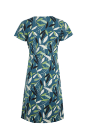 Weird Fish Simmee Organic Wrap Dress - Deep Sea Blue