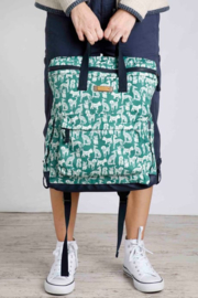 Weird Fish Nahla Printed Nylon Backpack - Dark Jade