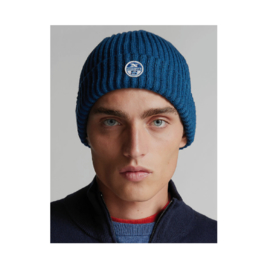 North Sails Beanie - Woolmix - Poseidon / White / Navy / Black