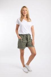 Weird Fish Cynthia Cotton Twill Shorts - Woodland Sage