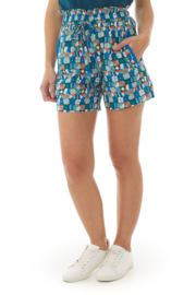 Mousqueton Noela Shorts print drapeaux myosotis