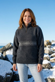 Norwool Windstopper  Sweater - 100% pure nieuwe wol - donkergrijs (uniseks)