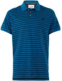 Weird Fish Meeth Striped Polo - Storm blue