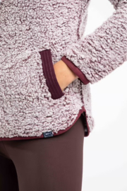 Weird Fish Madi Cosy 1/4 Zip Fleece - Aubergine