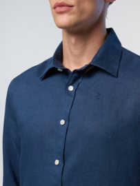 North Sails Shirt LS Regular Spread Collar - Dark Denim