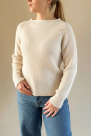 Emerald JURMO 100% wollen trui met ronde hals - Light Beige