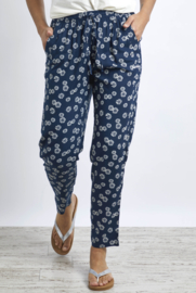 Weird Fish Tinto Eco Viscose Printed Trousers - Night Blue