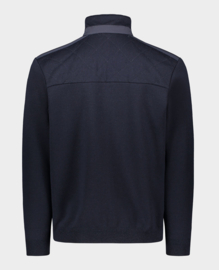 Paul & Shark Wool 1/4 Zip Sweater with Typhoon Design - Navy