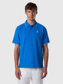 North Sails Polo Short Sleeve Collar w/Striped in Contrast - Palace Blue