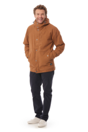 Mousqueton LODONEK canvas winterparka - Cognac AW23