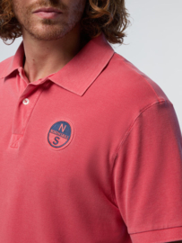 North Sails Polo shirt with pigment-dyed finish - Red
