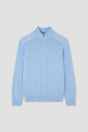 Paul & Shark Sweater in Fresh Cotton with Contrasting Linen Details - Allure