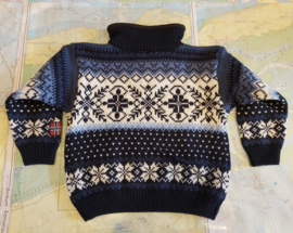 Arctic Circle Noorse Sweater Kids - 100% wol - Navy