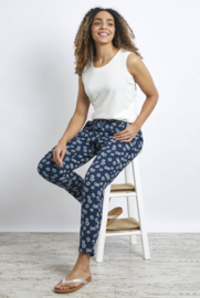 Weird Fish Tinto Eco Viscose Printed Trousers - Night Blue