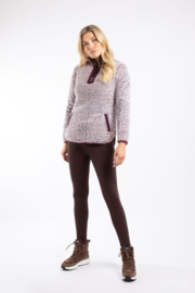 Weird Fish Madi Cosy 1/4 Zip Fleece - Aubergine