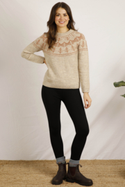 Weird Fish Asteria Eco Fair Isle Jumper - Chalk