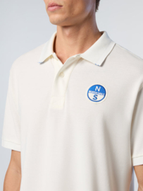 North Sails Polo shirt with pigment-dyed finish - Marshmallow