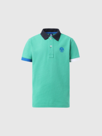 North Sails SS Polo with Graphic - Garden Green