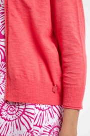 Weird Fish Limon Outfitter Cardigan - Flamingo