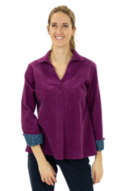 Mousqueton RODALIA  corduroy blouse - Prune AW22