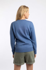 Weird Fish Aurora Graphic Crew Neck Sweatshirt - Faded Blue