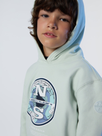North Sails Hooded Sweatshirt with Graphic - Whisper Green