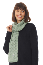 Mousqueton Enchelp Ierse Merino Sjaal - Matcha