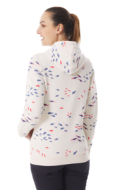 Mousqueton Traou Morgan Chouin Hoody Sweater met rits - Ecru Chine