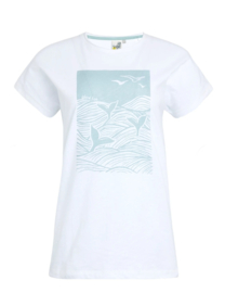 Weitd Fish SHORE Organic Cotton Graphic Shirt - White