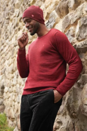 Apu Kuntur Alpaka Pullover BASIC - Rot meliert