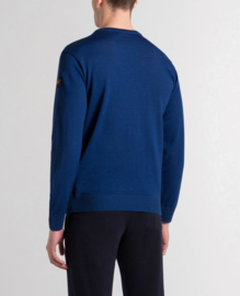 Paul & Shark 4 seasons merino wool round neck pull cobalt blue