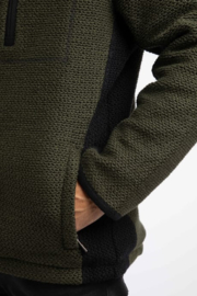 Weird Fish Arnott Full Zip Lined Macaroni Jacket - Deep Lichen Green