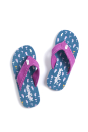 Weird Fish Salcombe Printed Flip Flop - Majolica Blue SS22