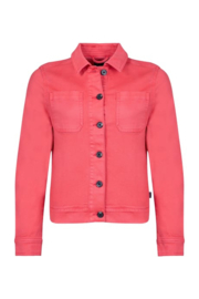 Weird Fish Rosanna Canvas Jacket - Flamingo