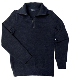 Saint James Cotentin Wool 1/4 zip sweater - Bleu Chine