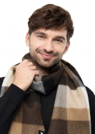 Apu Kuntur Amigo Karo Royal Alpaca Sjaal - mokka/beige