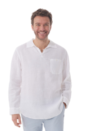 Mousqueton Yoanes linnen hemd - Blanc / wit